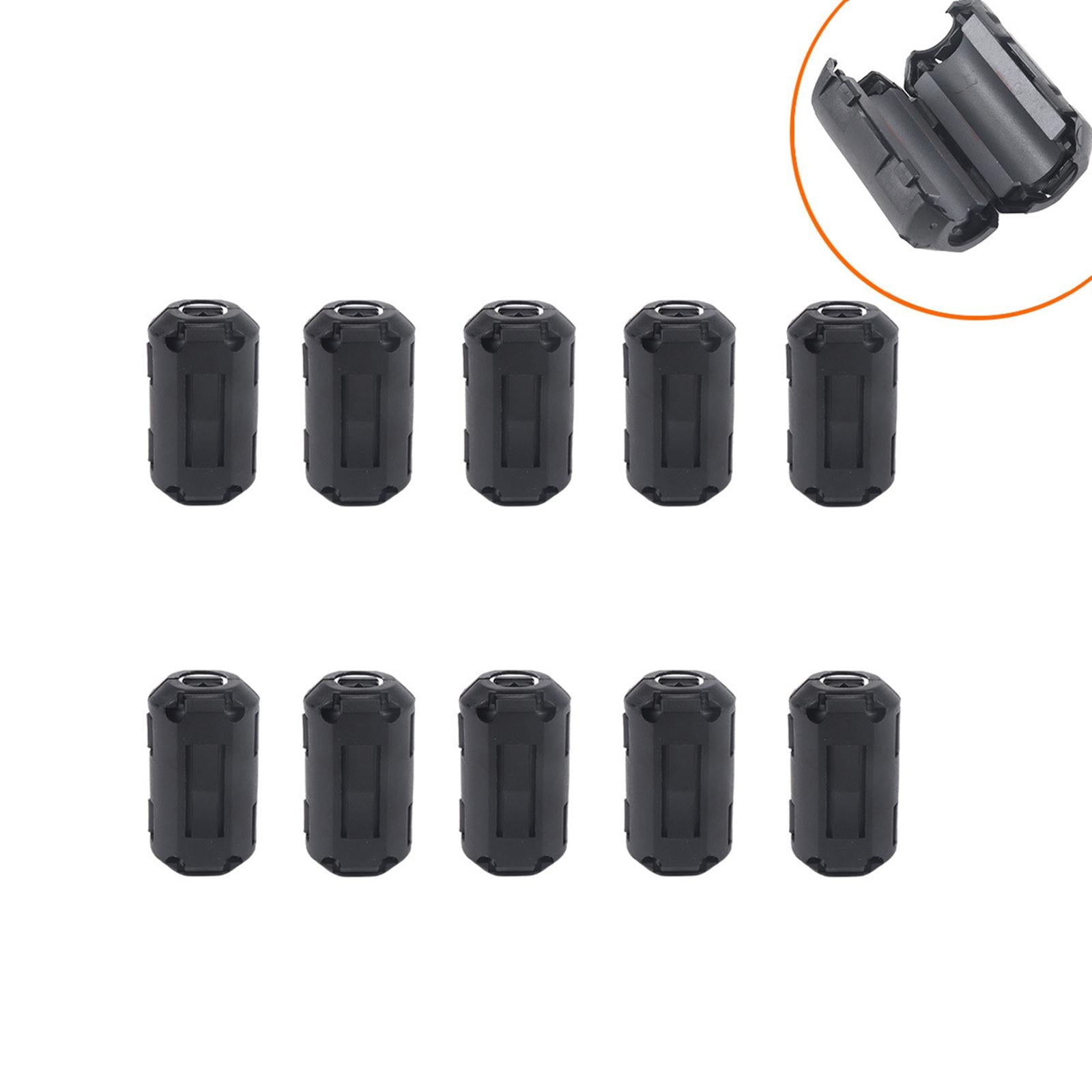 10Pcs 13mm Ferrite Core Rings Bead Filter Audio Cable USB Cable Filter Clip