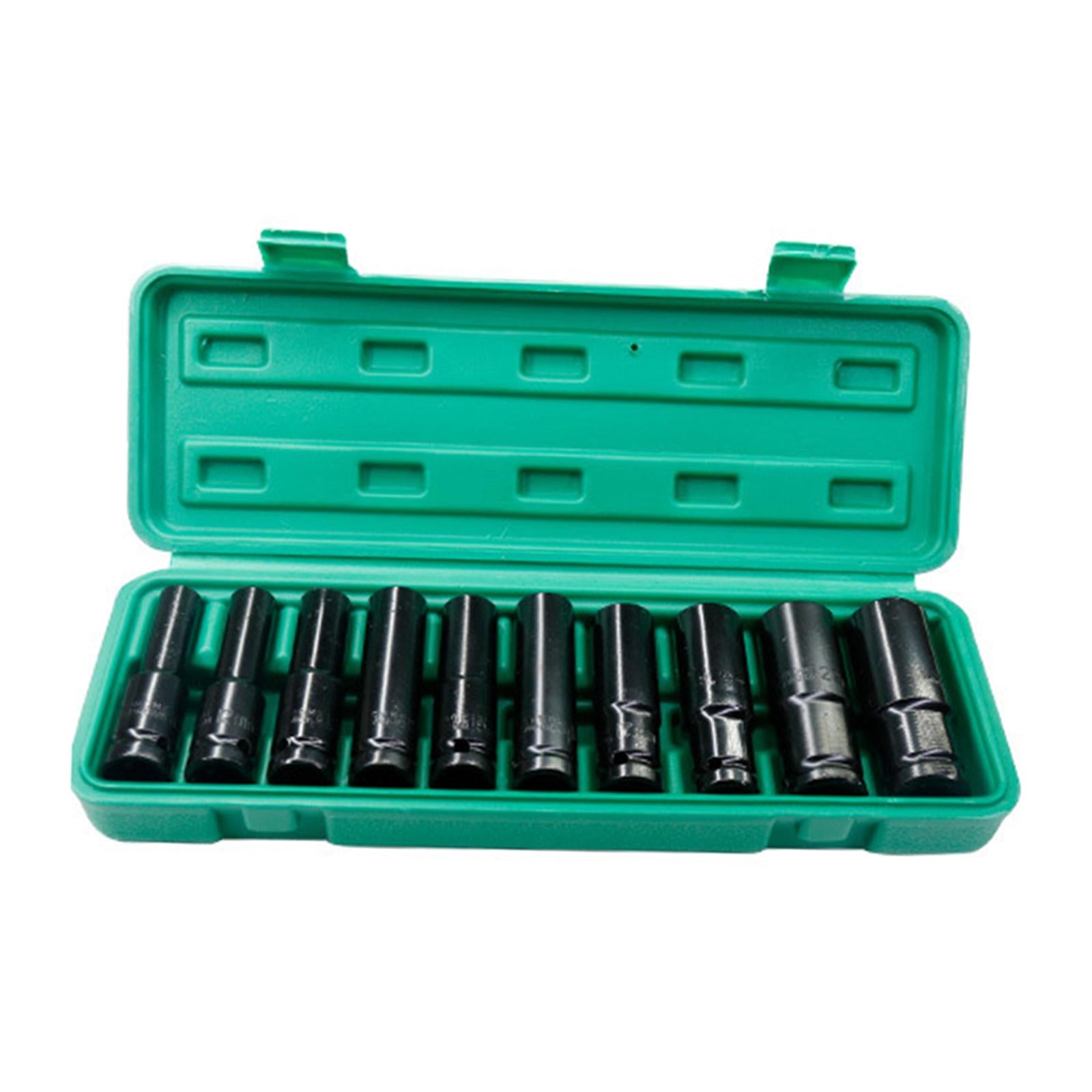 10x Socket Set 1/2inch with Carry Case 10-24mm for Ratchet Wrench