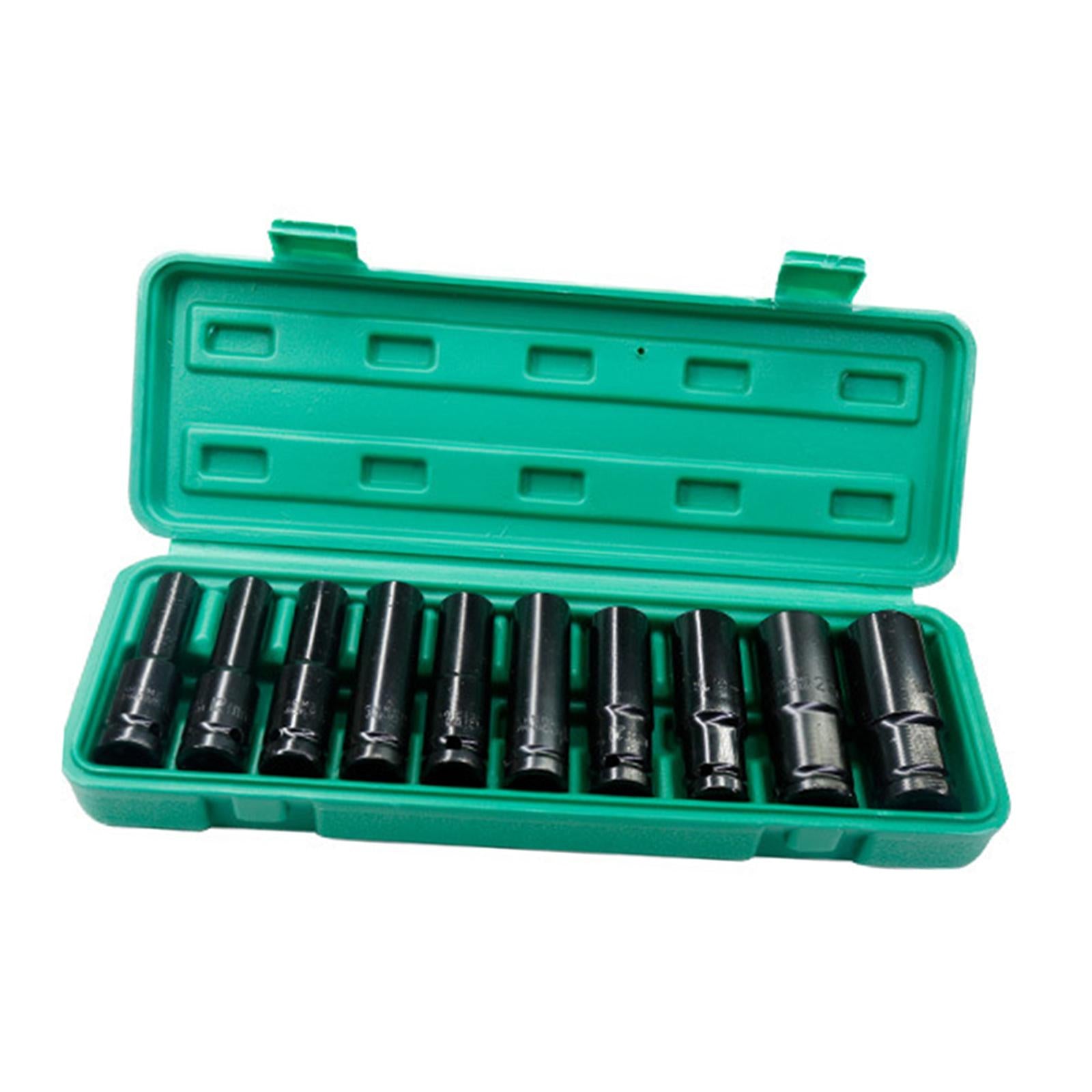 10x Socket Set 1/2inch with Carry Case 10-24mm for Ratchet Wrench