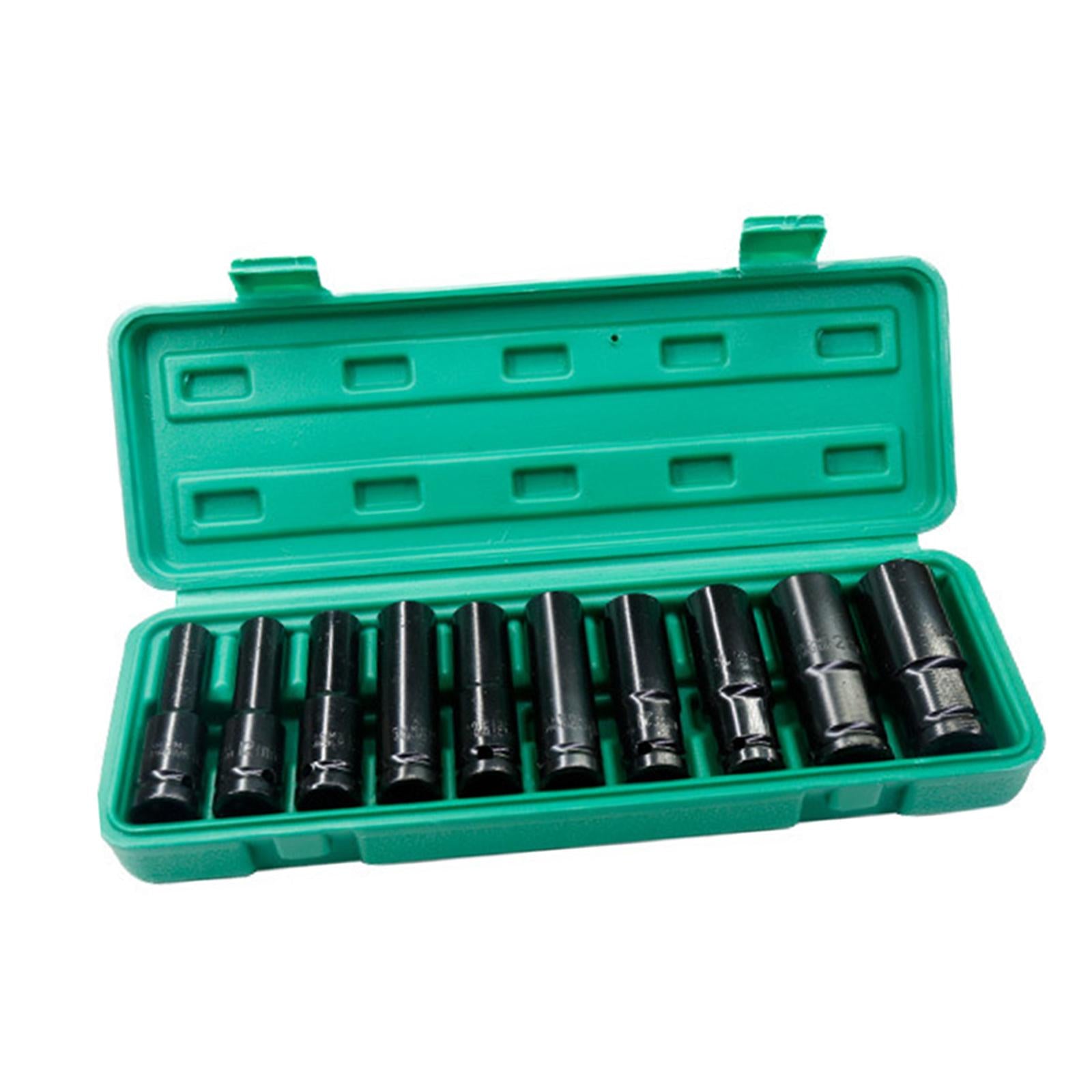 10x Socket Set 1/2inch with Carry Case 10-24mm for Ratchet Wrench