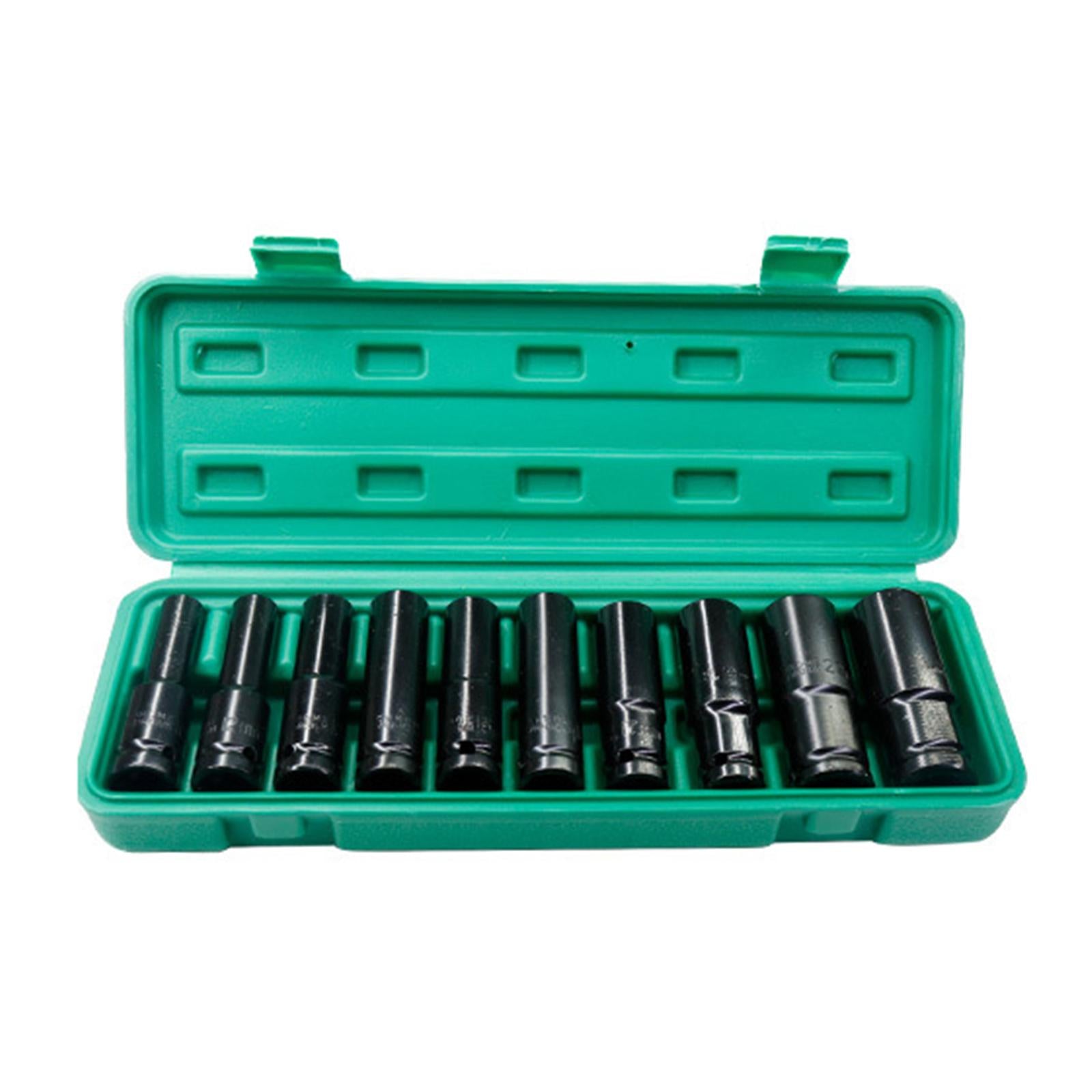 10x Socket Set 1/2inch with Carry Case 10-24mm for Ratchet Wrench