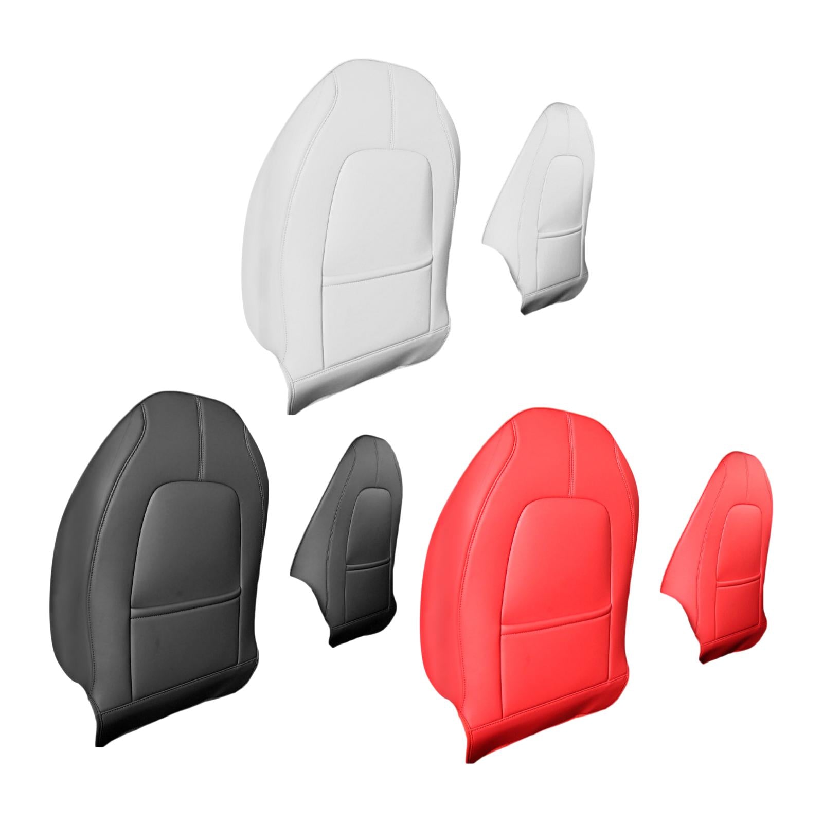 2 Count Backseat Protection Mat Kick Guard for Tesla Model 3 Model Y White