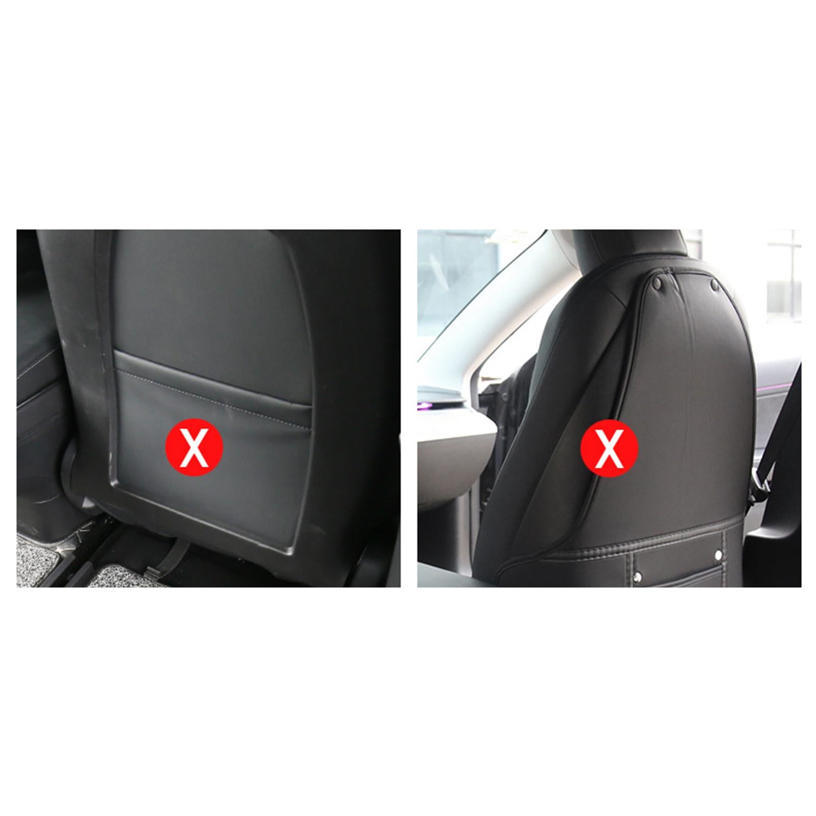 2 Count Backseat Protection Mat Kick Guard for Tesla Model 3 Model Y Black