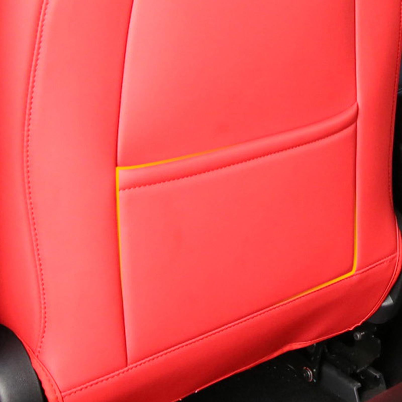 2 Count Backseat Protection Mat Kick Guard for Tesla Model 3 Model Y Red