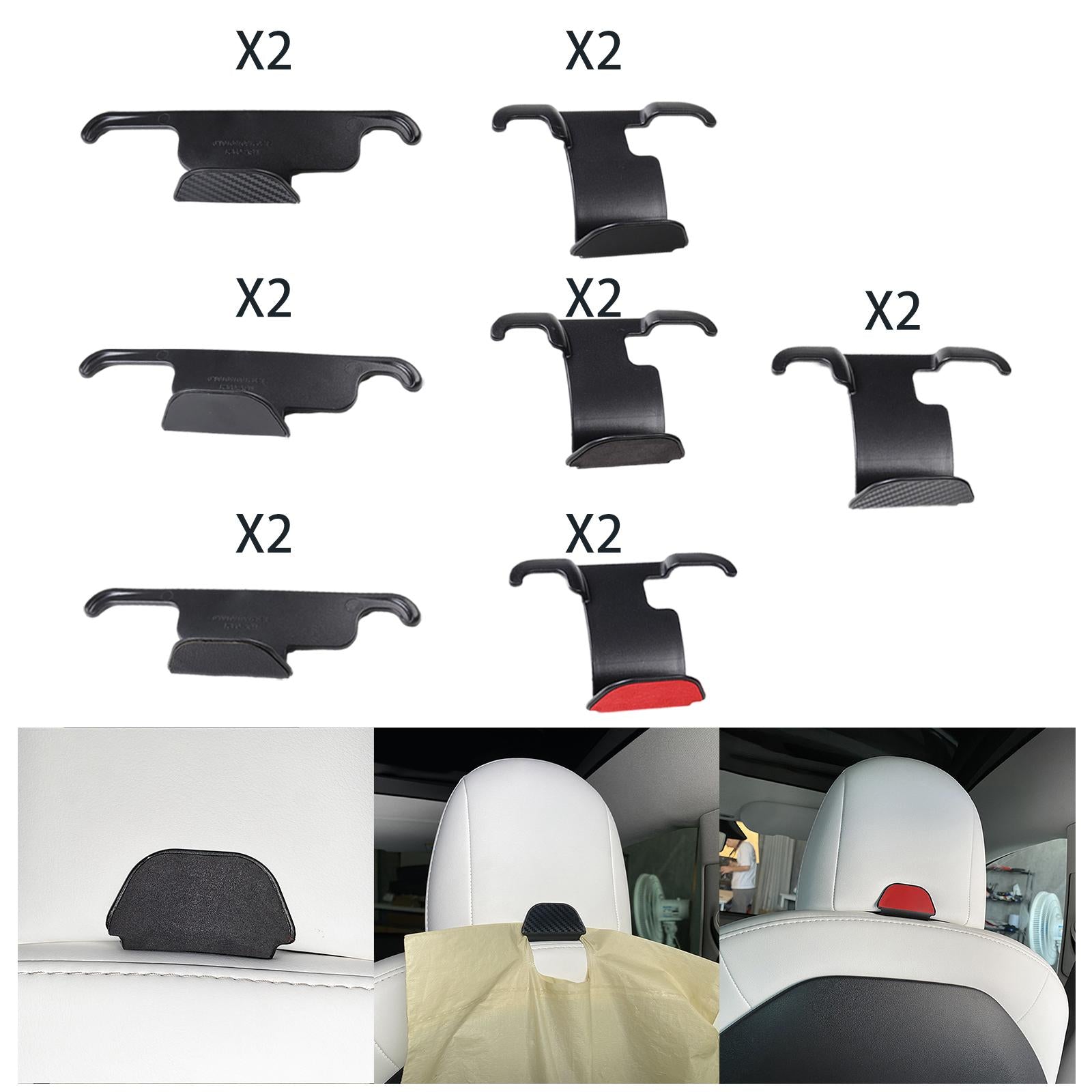 2Pcs Car Seat Headrest Hanger Fit for Tesla Model 3 Y x S Spare Parts A