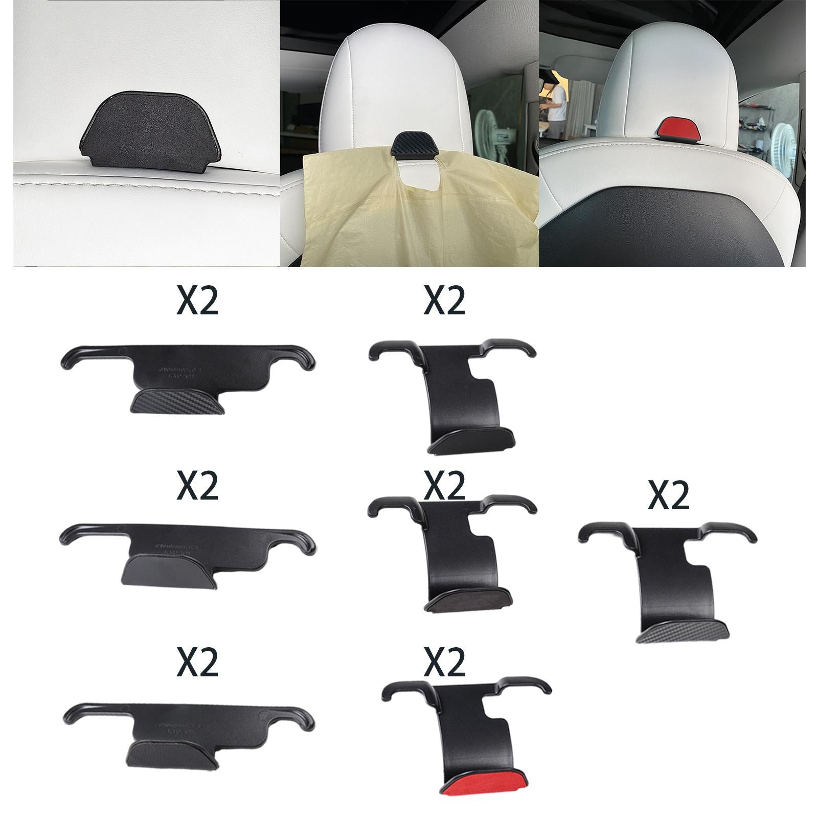 2Pcs Car Seat Headrest Hanger Fit for Tesla Model 3 Y x S Spare Parts A