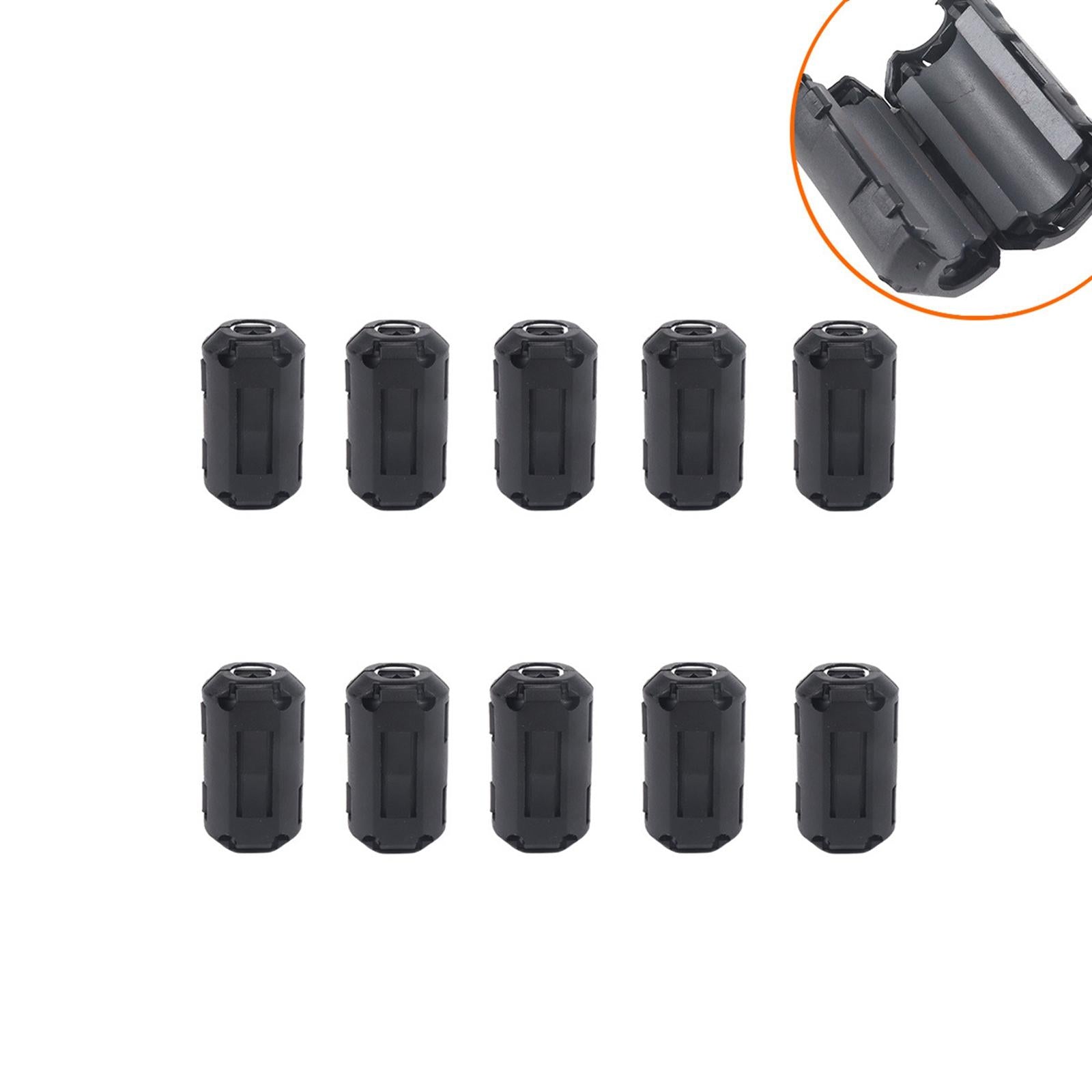 10 Count 5mm ferrite Beads Clip On for Video Cable Power Cord Professional