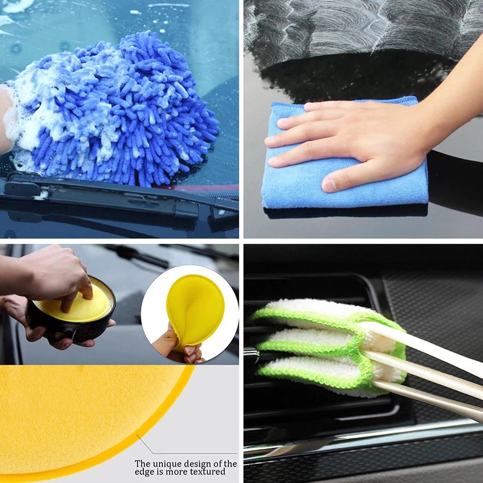 26Pcs Car Detailing Brushes Kit for Tire Rim Fenders Exterior Interior Clean