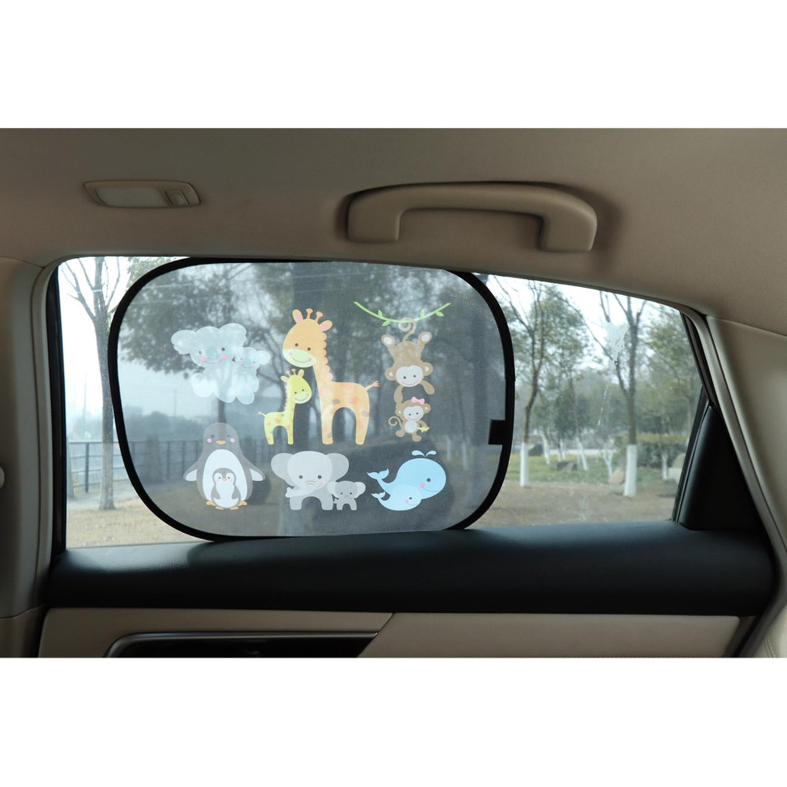 2 Pack Cartoon Car Sunshade Side Window Windscreen 44x36cm Universal