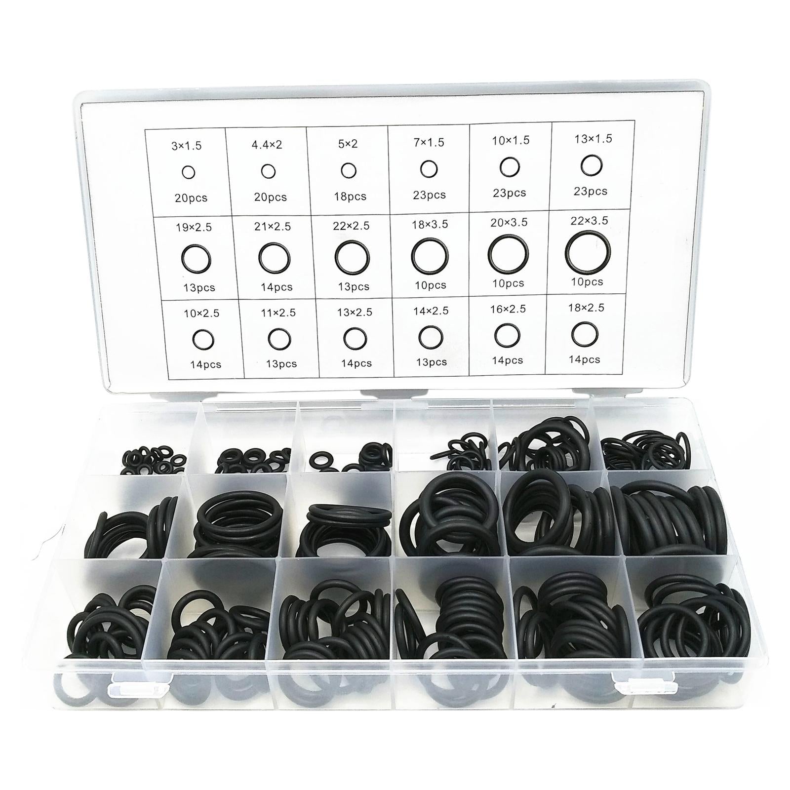 279Pcs Rubber O Ring Assortment Kit 18 Different Sizes Fits for Plumbers