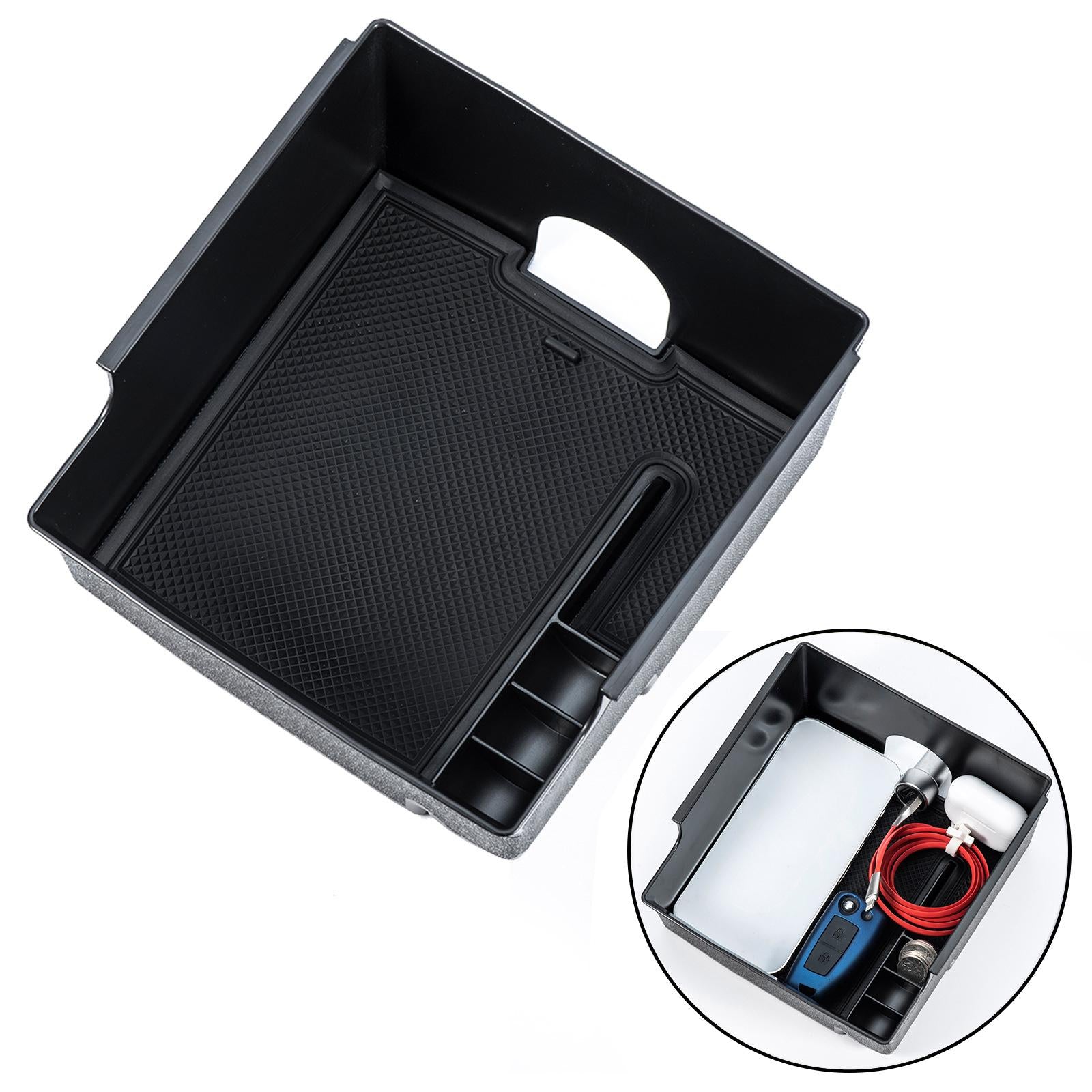 2Pcs Center Console Organizer Box Dual Layers Tray for Ford Bronco 2021-2022