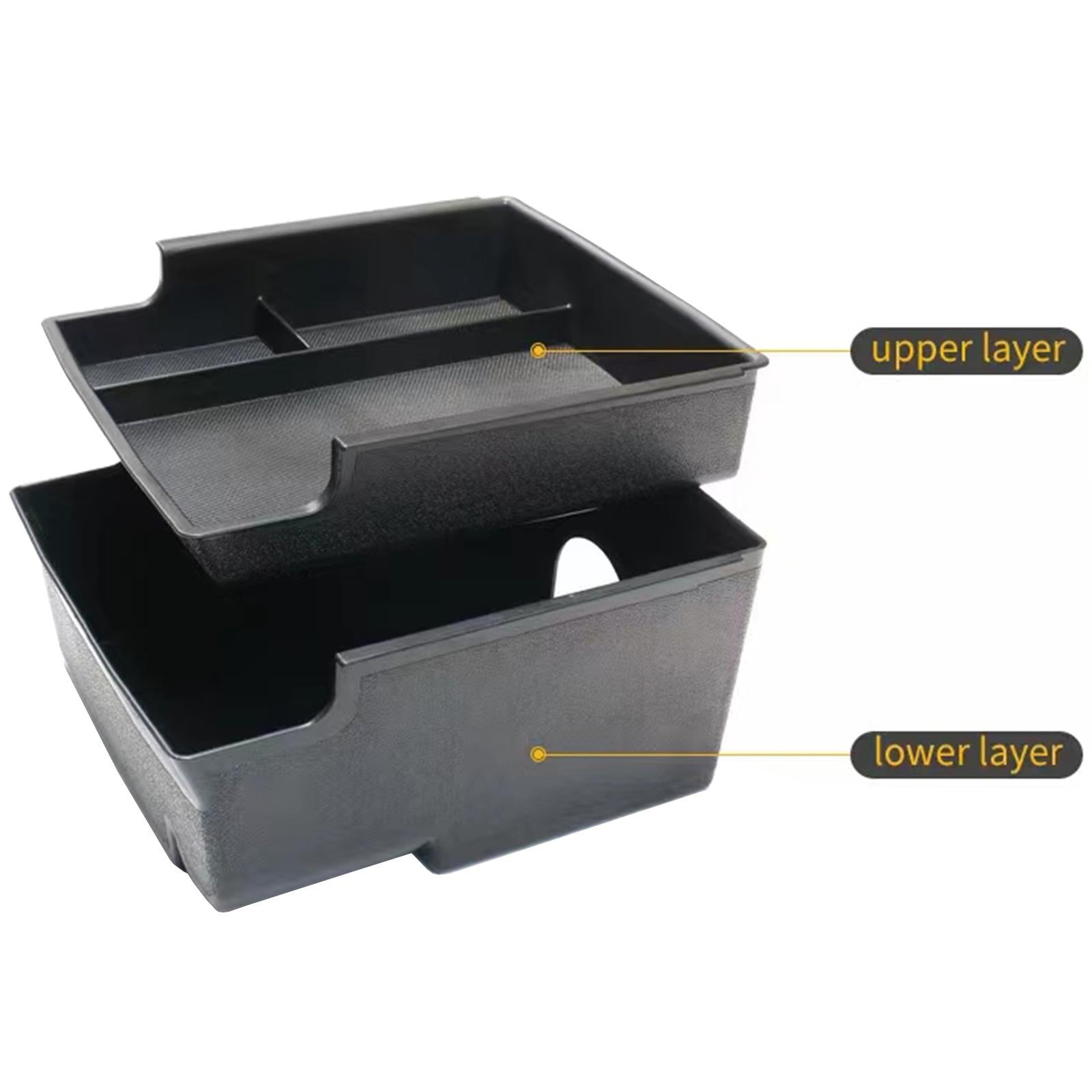 2Pcs Center Console Organizer Box Dual Layers Tray for Ford Bronco 2021-2022