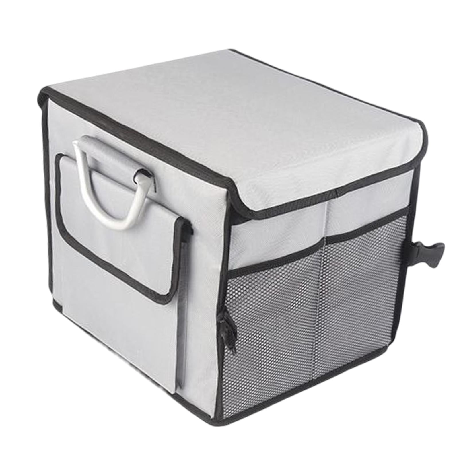 28L Oxford Fabric Collapsible Car Cargo Storage Organizer Grey