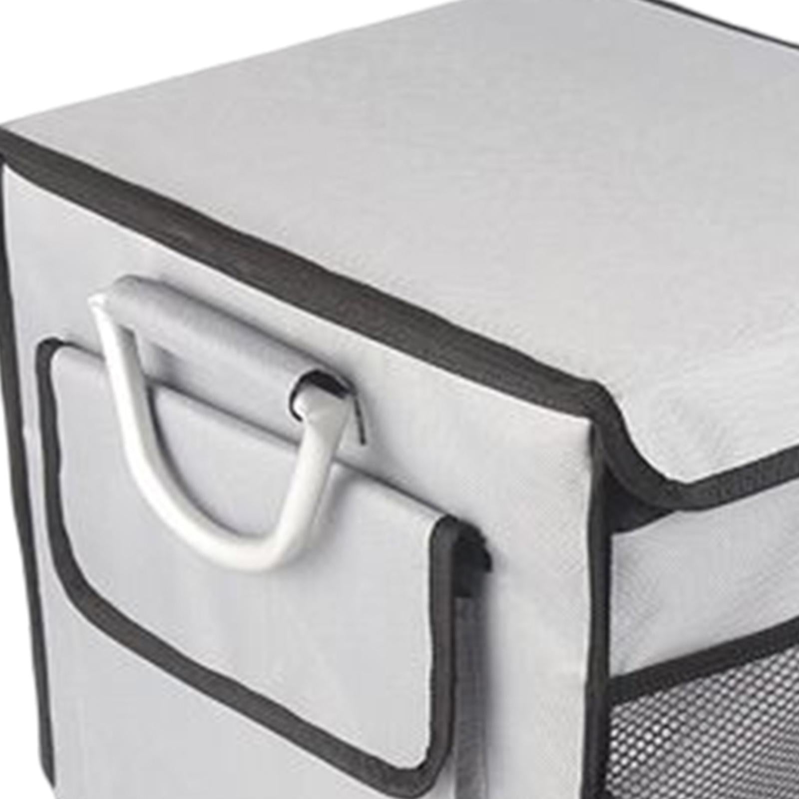 28L Oxford Fabric Collapsible Car Cargo Storage Organizer Grey