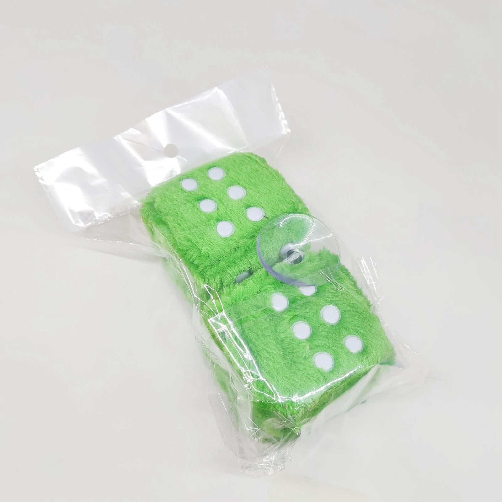 2Pcs Mirror dices Soft Hanging dices Model for Ornament Decoration green