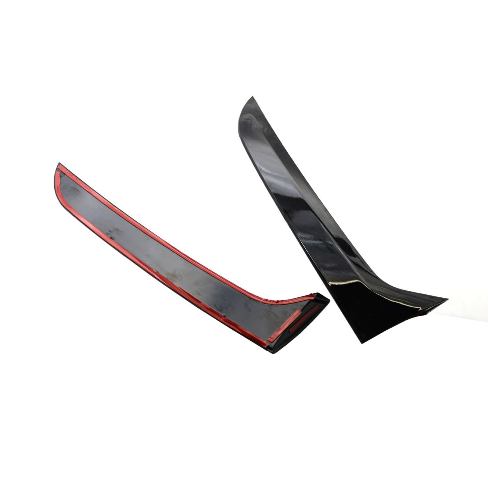 2Pcs Rear Window Side Spoiler Splitter Trim for 2007-2016