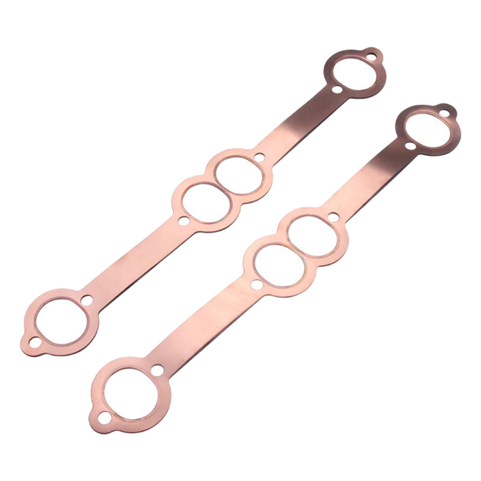 2 Pieces Automotive Copper Header Exhaust Gaskets for SB 350 327