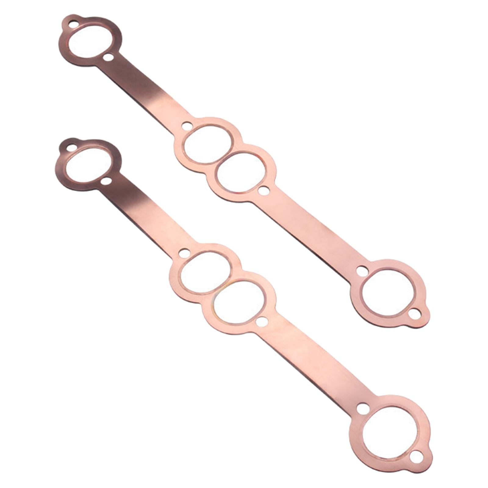 2 Pieces Automotive Copper Header Exhaust Gaskets for SB 350 327