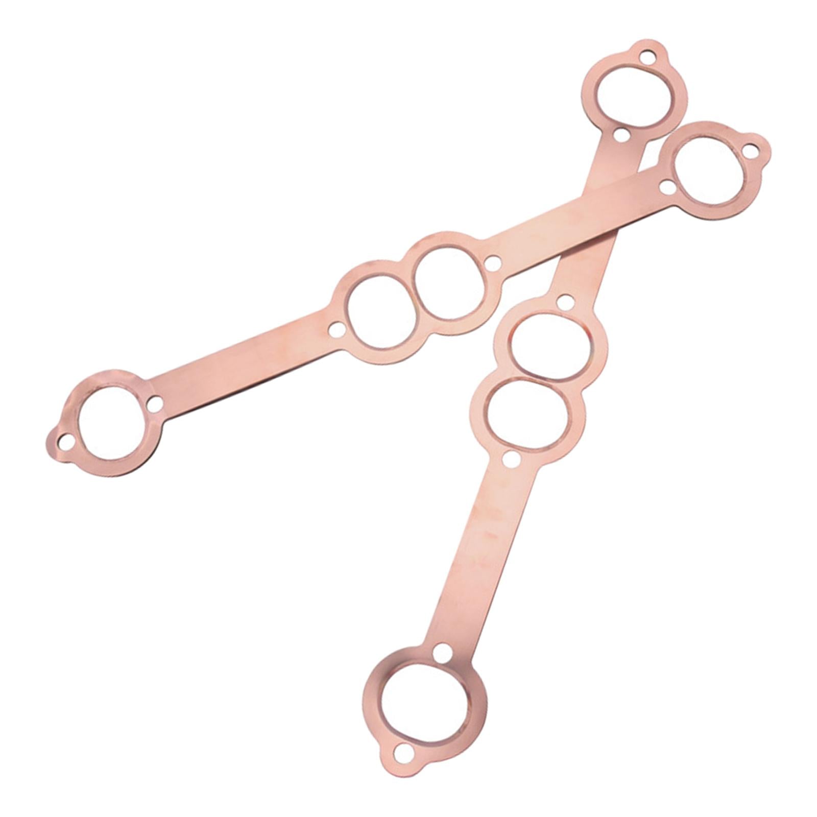 2 Pieces Automotive Copper Header Exhaust Gaskets for SB 350 327