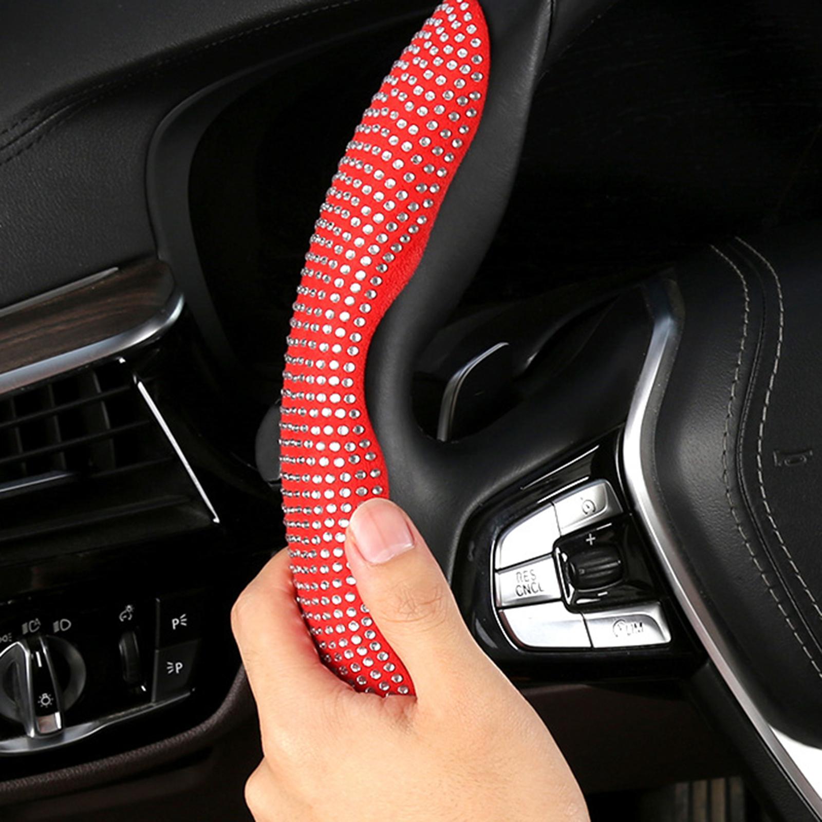 2Pcs Steering Wheel Covers Non Slip Durable for Diameter 38cm Truck Red white