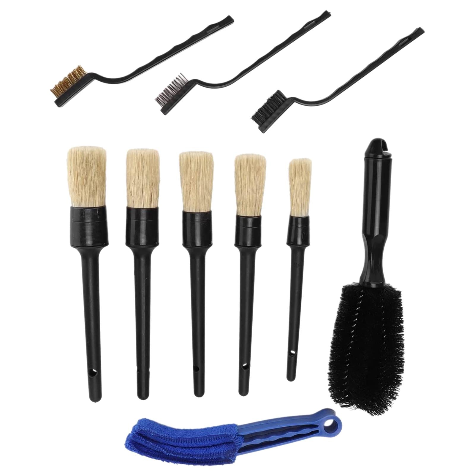 10Pcs Detailing Brush Kit Products Cleaner for Car Cleaning Wheel Brush