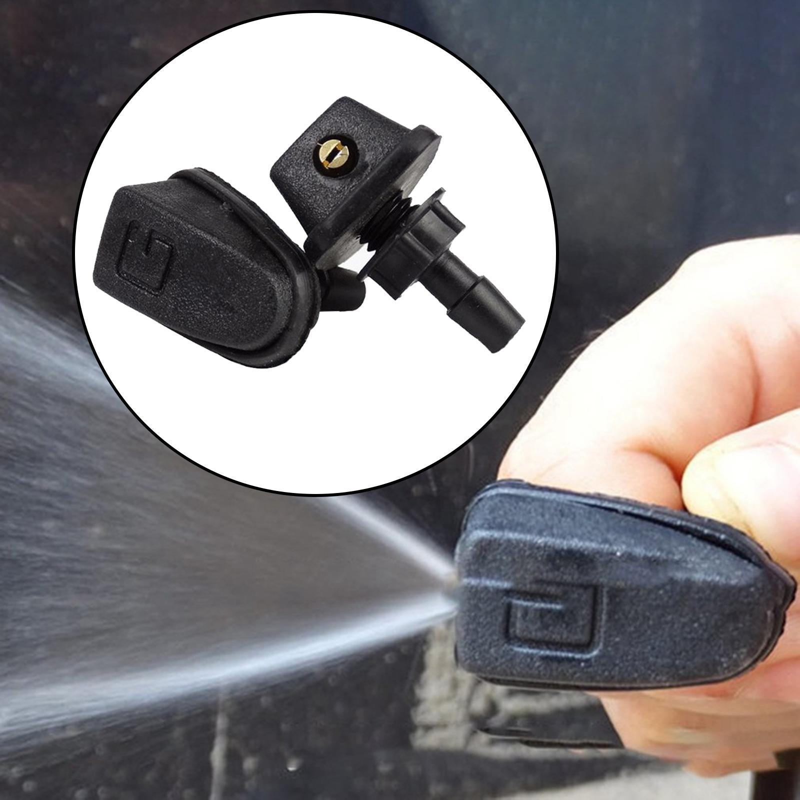 2Pcs Car Windshield Washer Nozzle Front Window Spray Jet Replacement Durable