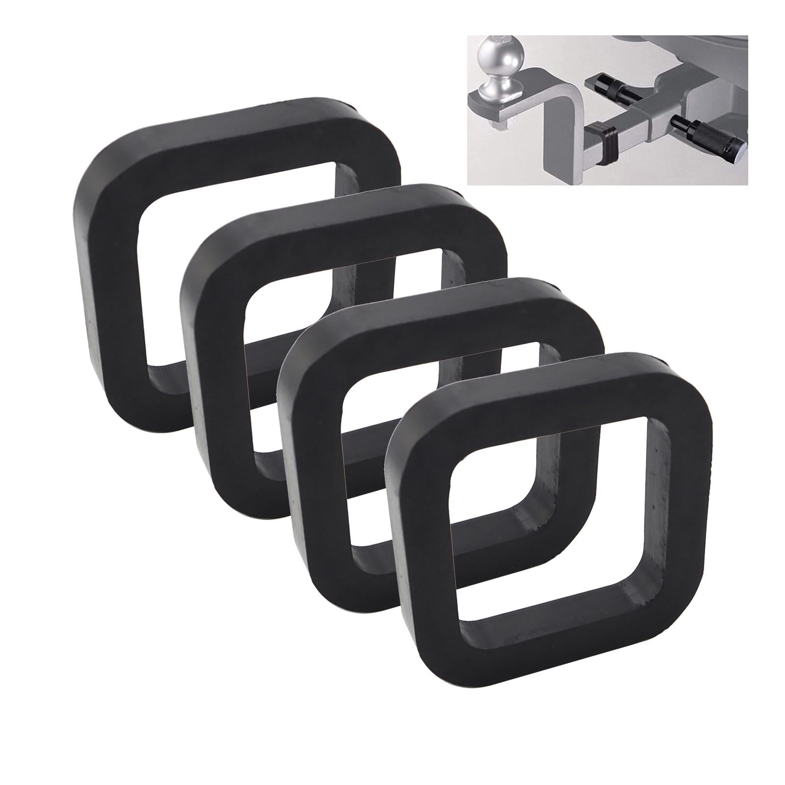 2inch Hitch Receiver Silencer Pad Rubber Universal for Trailer SUV Car 4Pcs