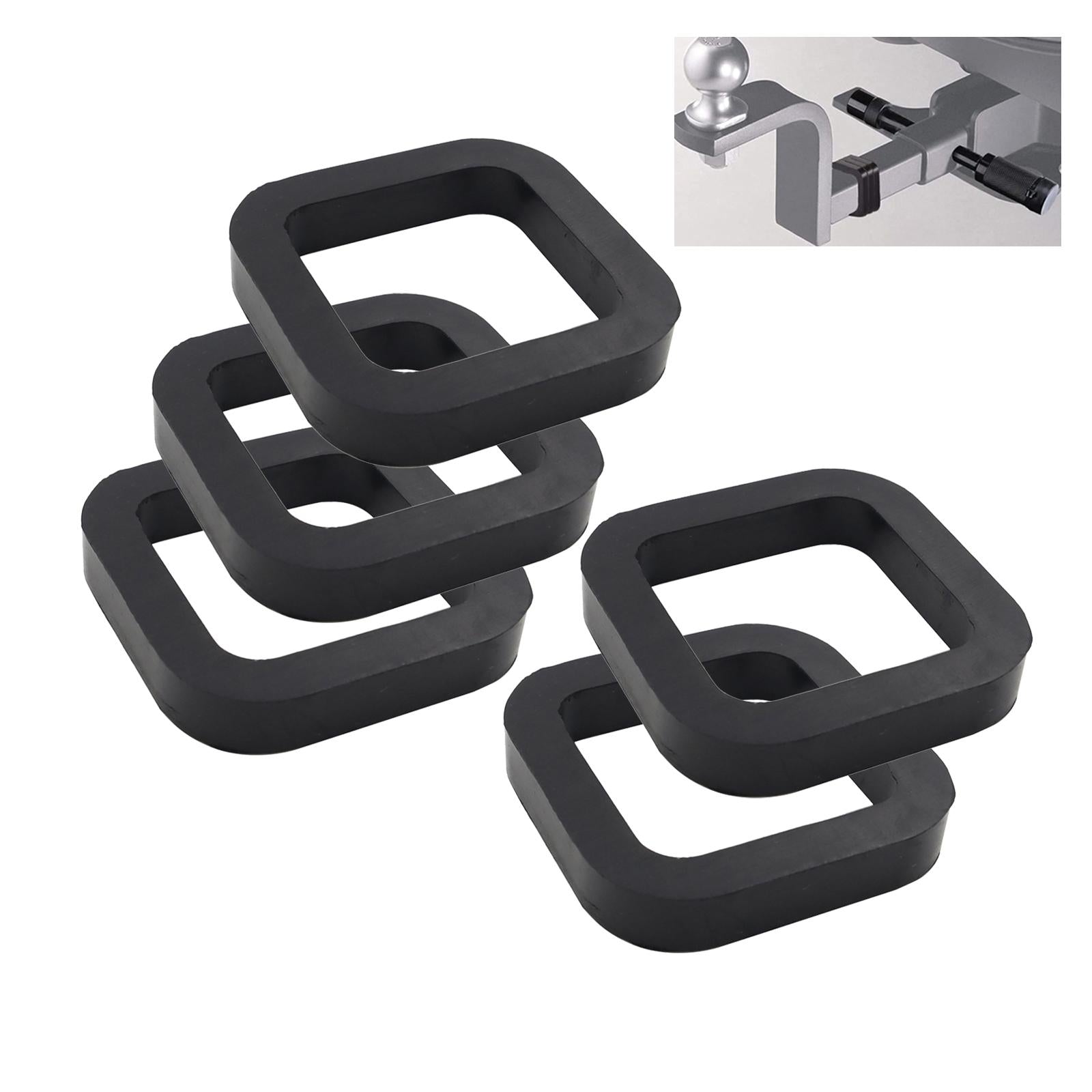 2inch Hitch Receiver Silencer Pad Rubber Universal for Trailer SUV Car 5Pcs