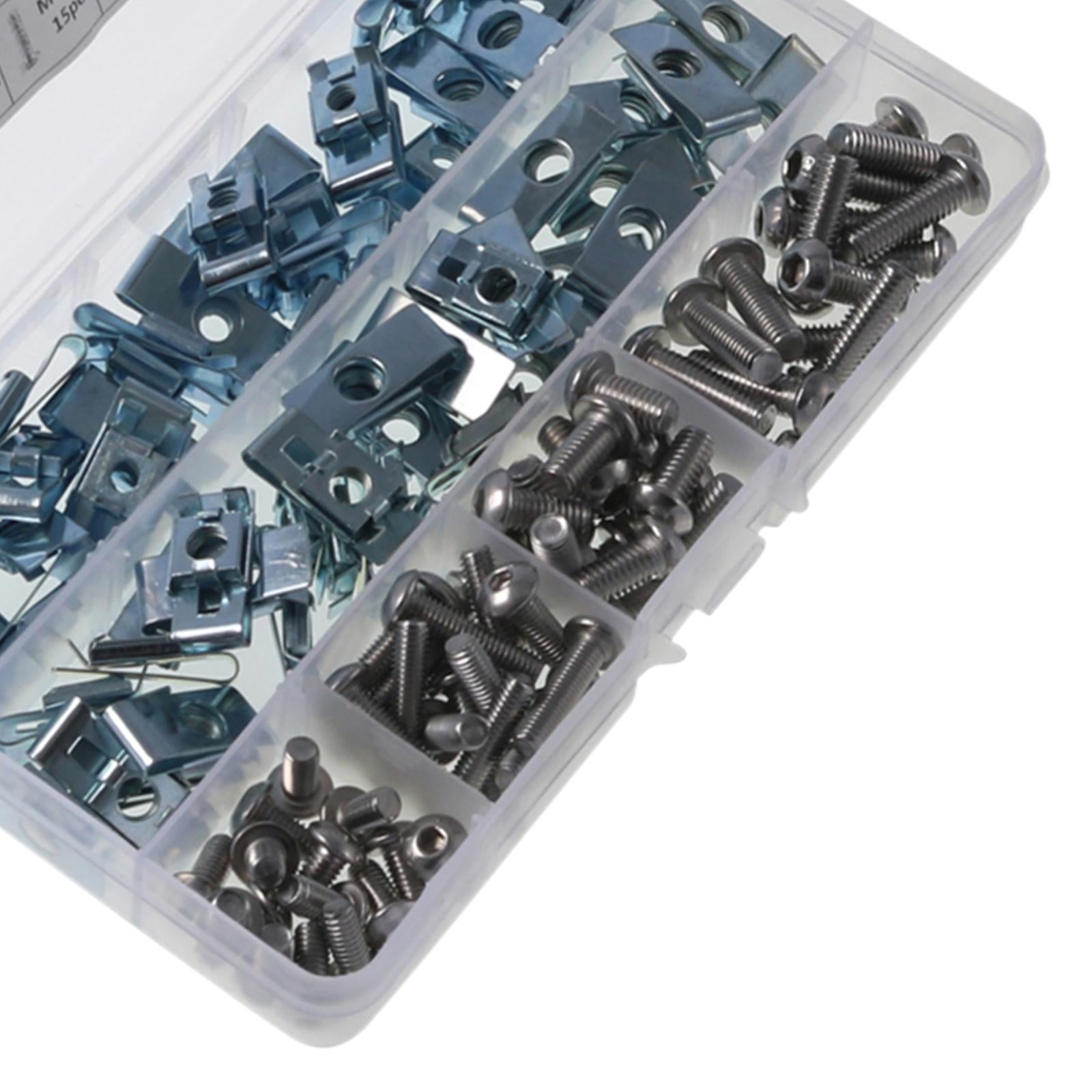 120Pcs Screw Nut Clip Set Accessory Mounting for Automotive Tractor