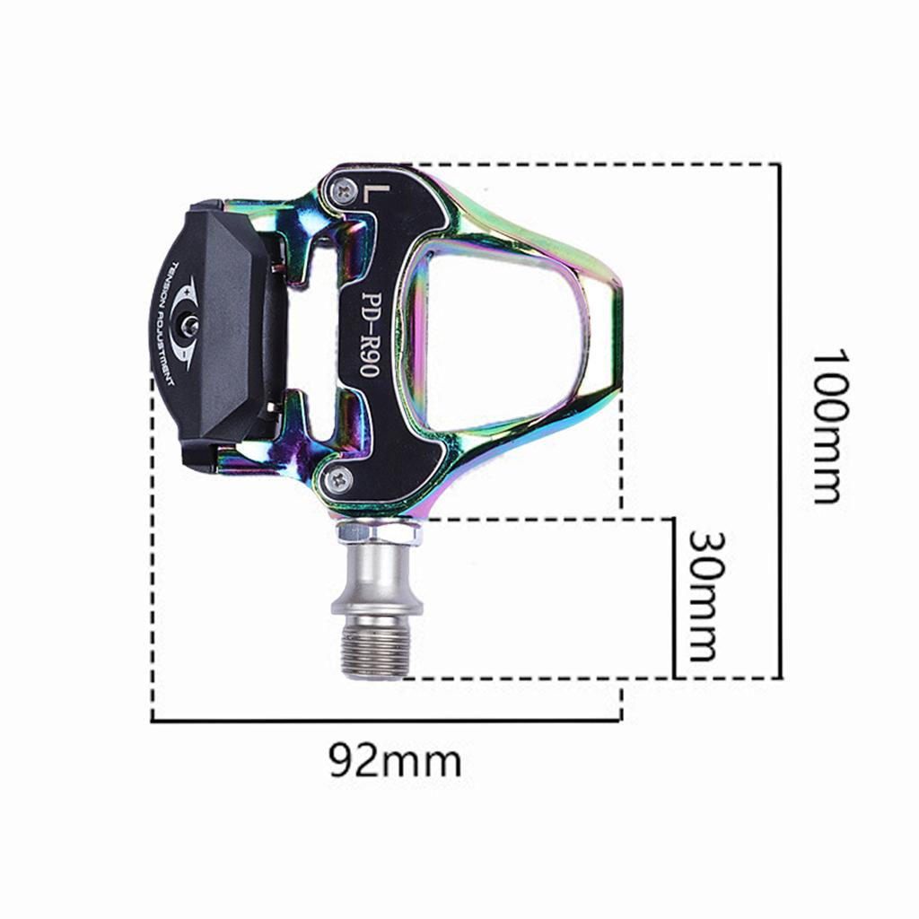 2Pcs Double Use Clipless Pedals & Flat Pedal Fits Shimano SPD Mountain Bike Multicolor