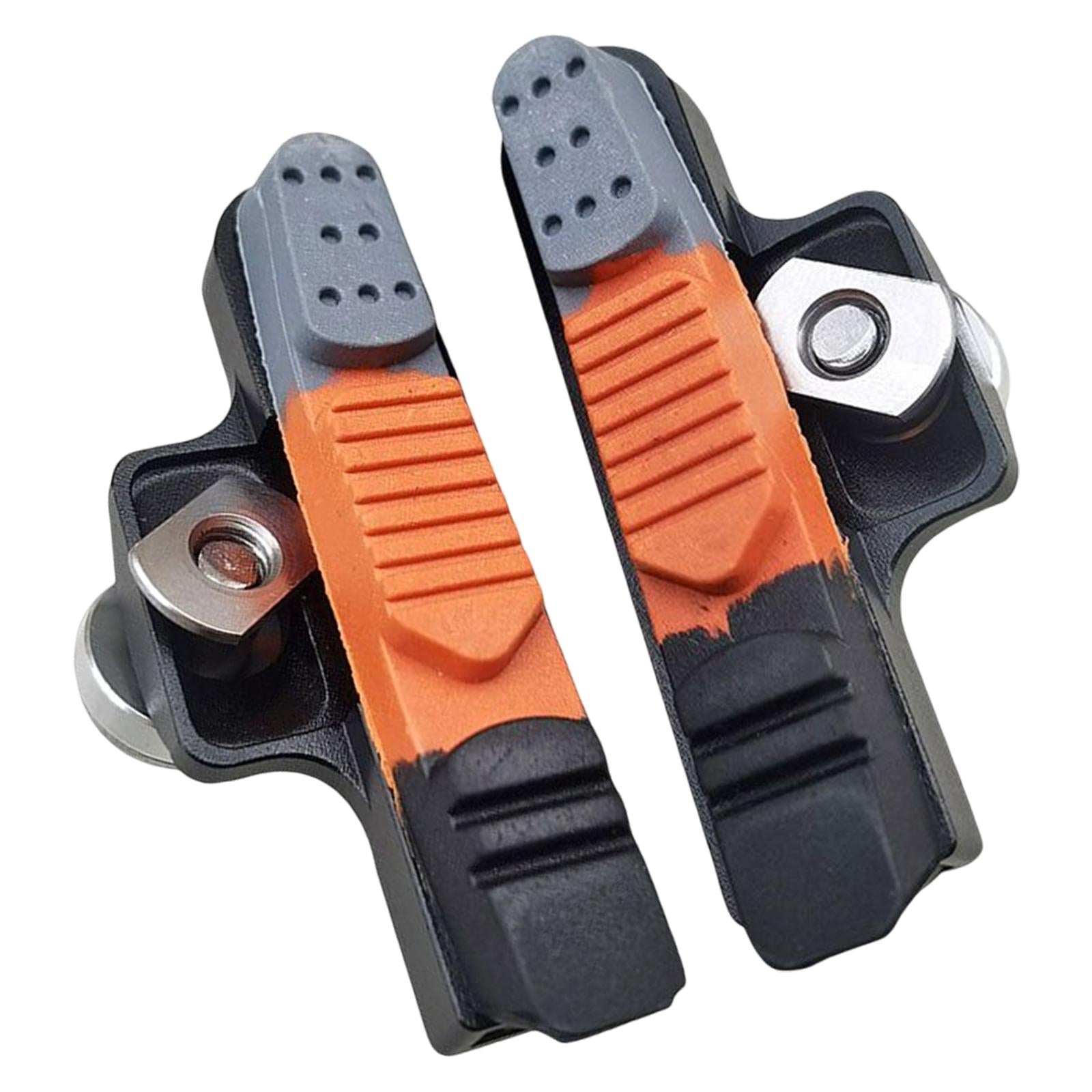 2Pcs 55mm Bike Brake Pads with C Caliper Adapter for Road Bikes Black