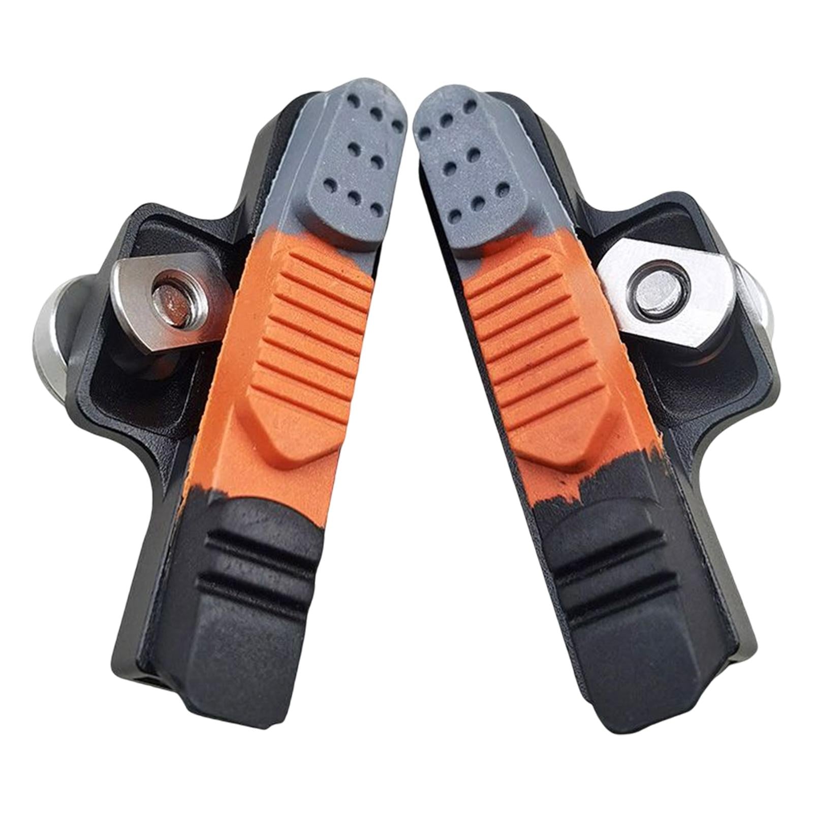 2Pcs 55mm Bike Brake Pads with C Caliper Adapter for Road Bikes Black