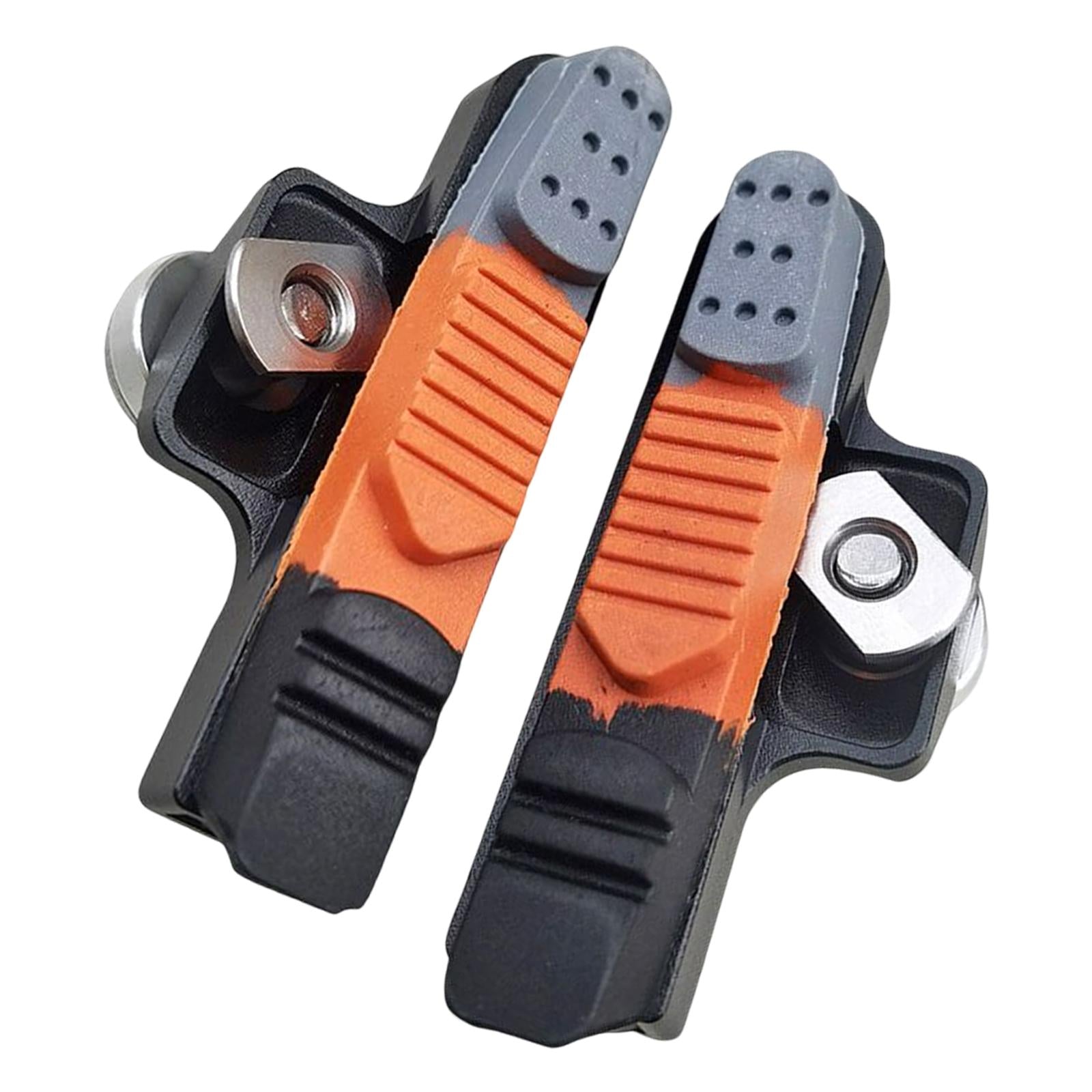 2Pcs 55mm Bike Brake Pads with C Caliper Adapter for Road Bikes Black