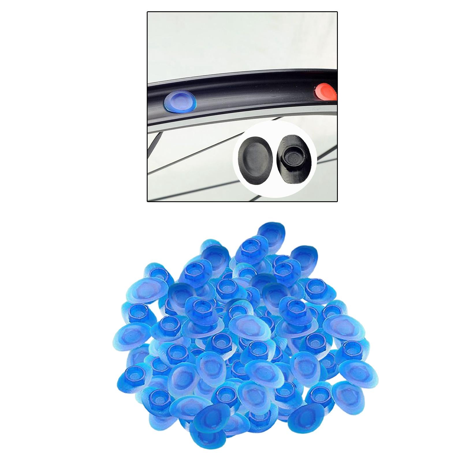 100x Bike Rim Plug Eyeleted Steel Ring Replacement Parts Tire Pad MTB blue