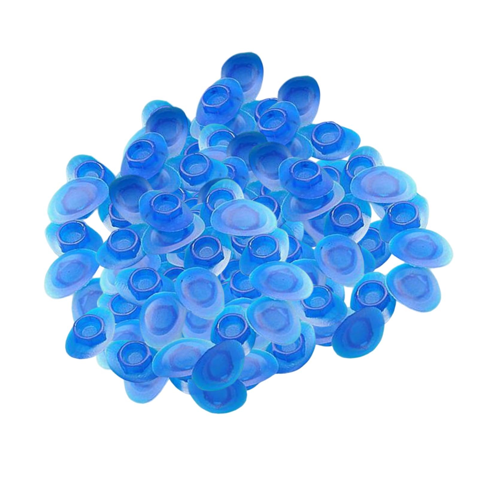 100x Bike Rim Plug Eyeleted Steel Ring Replacement Parts Tire Pad MTB blue