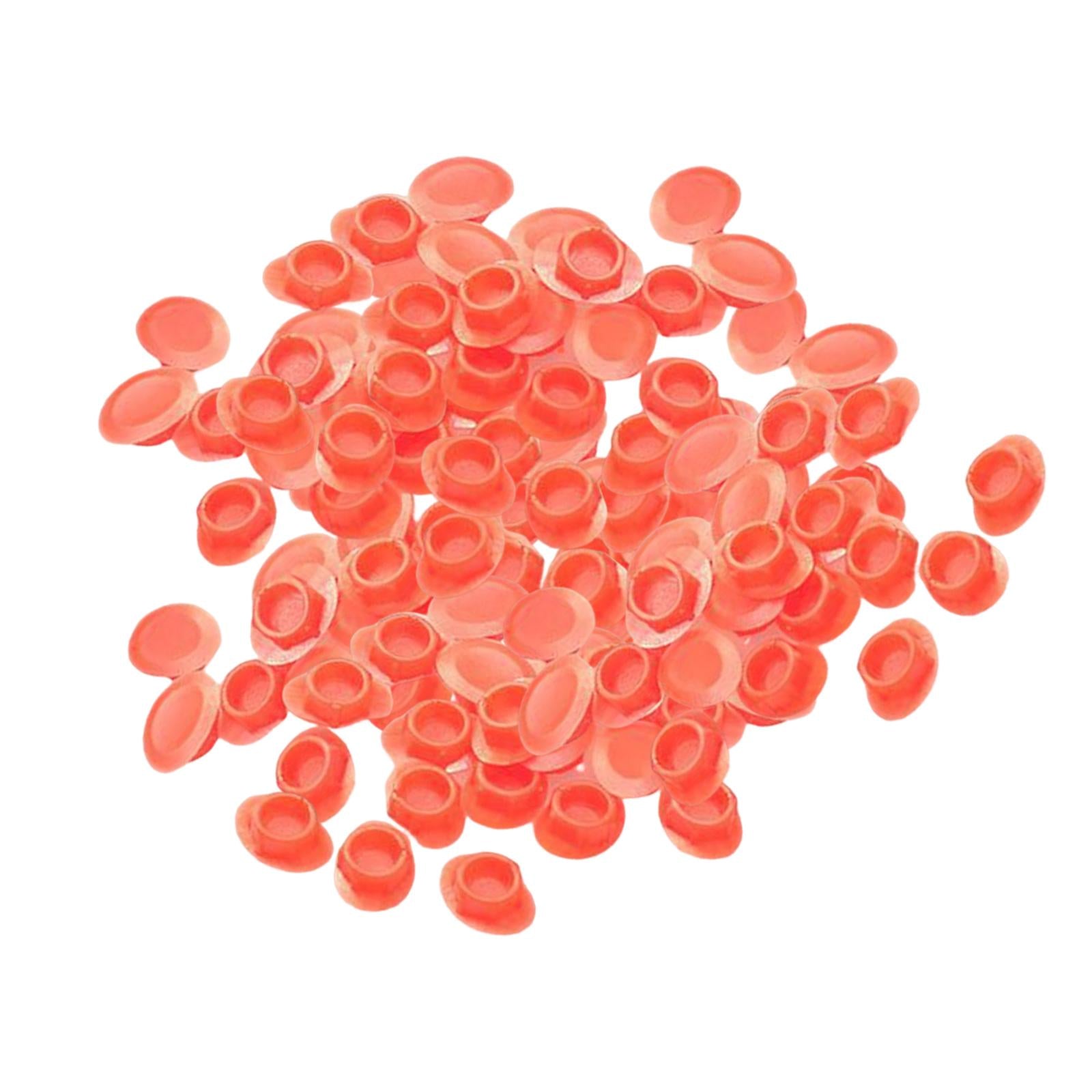 100x Bike Rim Plug Eyeleted Steel Ring Replacement Parts Tire Pad Road red