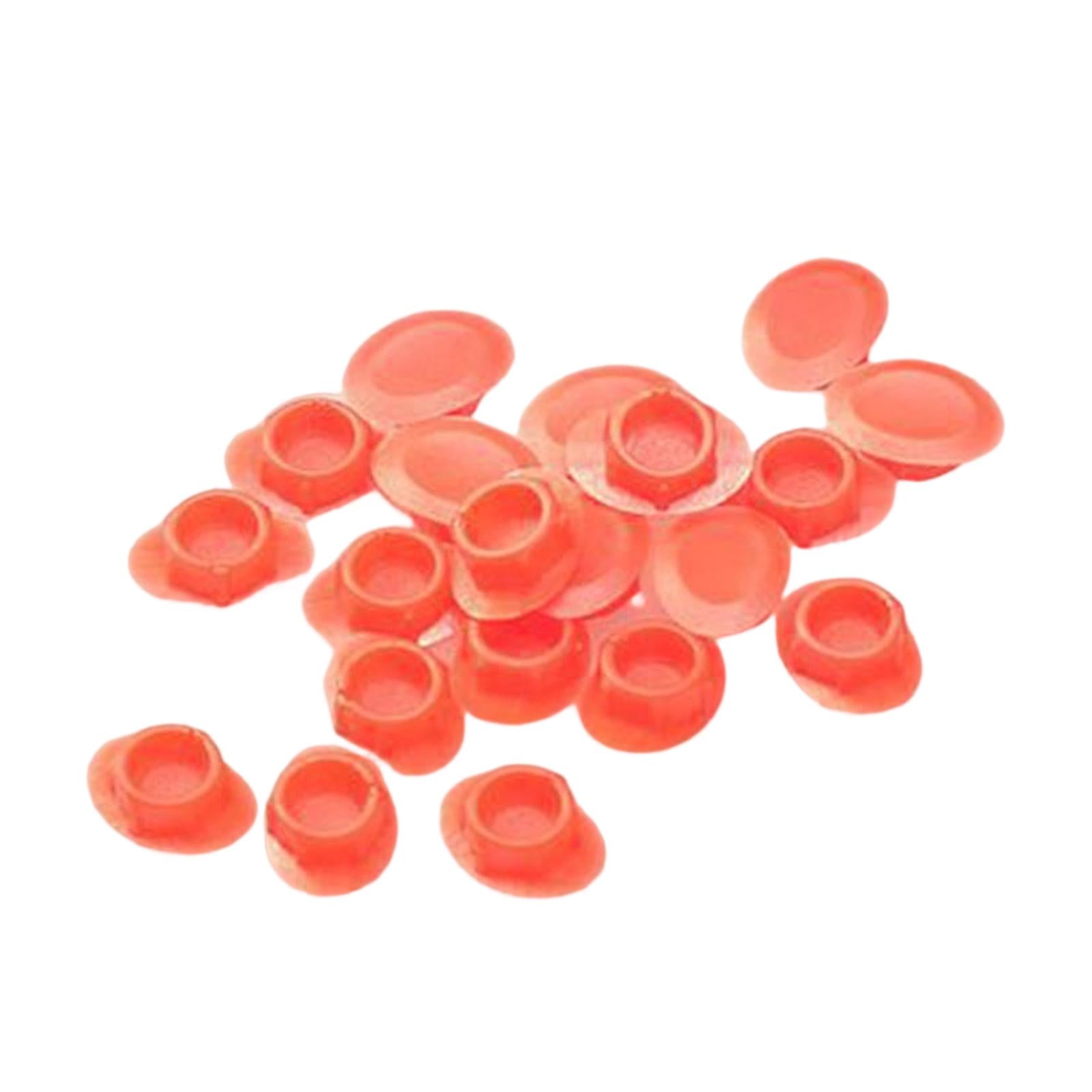 100x Bike Rim Plug Eyeleted Steel Ring Replacement Parts Tire Pad Road red