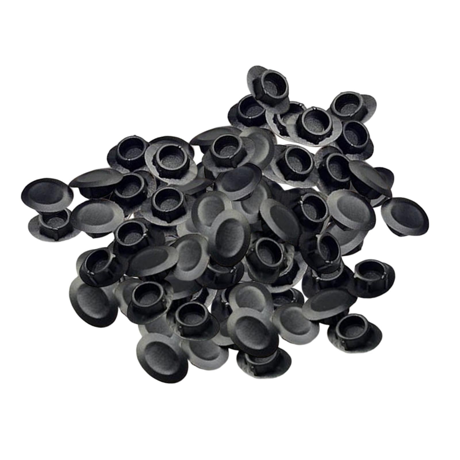 100x Bike Rim Plug Eyeleted Steel Ring Replacement Parts Tire Pad Road black