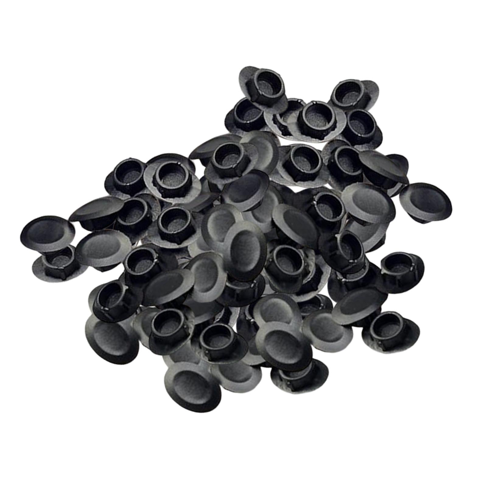 100x Bike Rim Plug Eyeleted Steel Ring Replacement Parts Tire Pad Road black