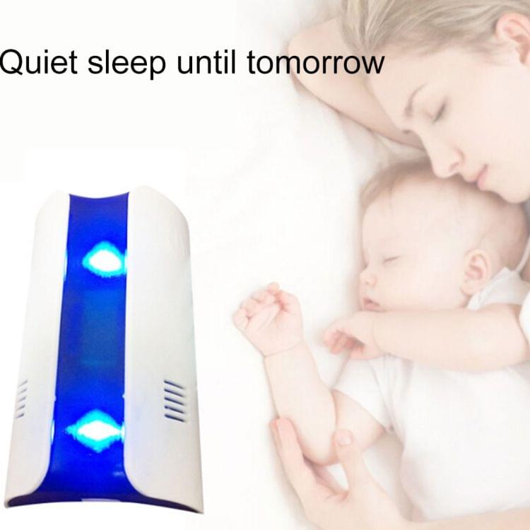 Electromagnetic Wave Frequency-conversion Double Waves Multi-function Mosquito Repellent Ultrasonic Pest Repeller, EU Plug(White)