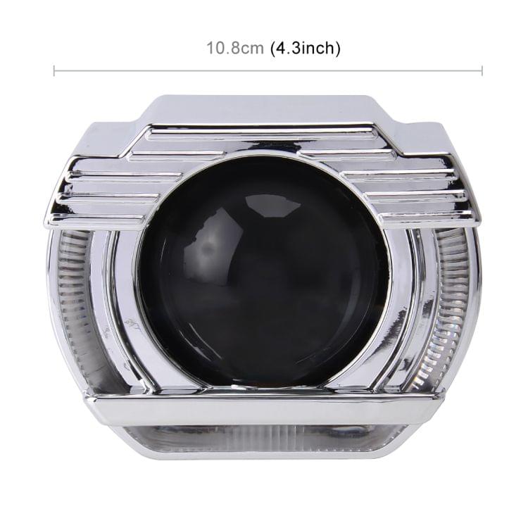 IPHCAR G151 H1 2.5 inch 12V Bi-Xenon Projector Lens Headlight with Exquisite Angle Eyes Decoration for Right Driving (White Light)