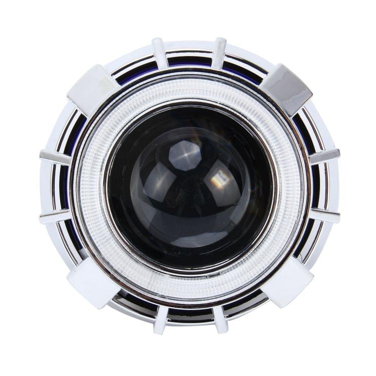 2 PCS H1 3.0 inch 12V Bi-Xenon Projector Lens Headlight Kit with Exquisite Angle Eyes Decoration(Blue Light)