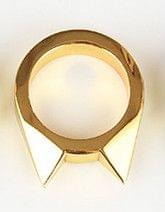 Women Men Safety Survival Ring Tool Self Defence Stainless Steel Finger Defense Ring(Gold)