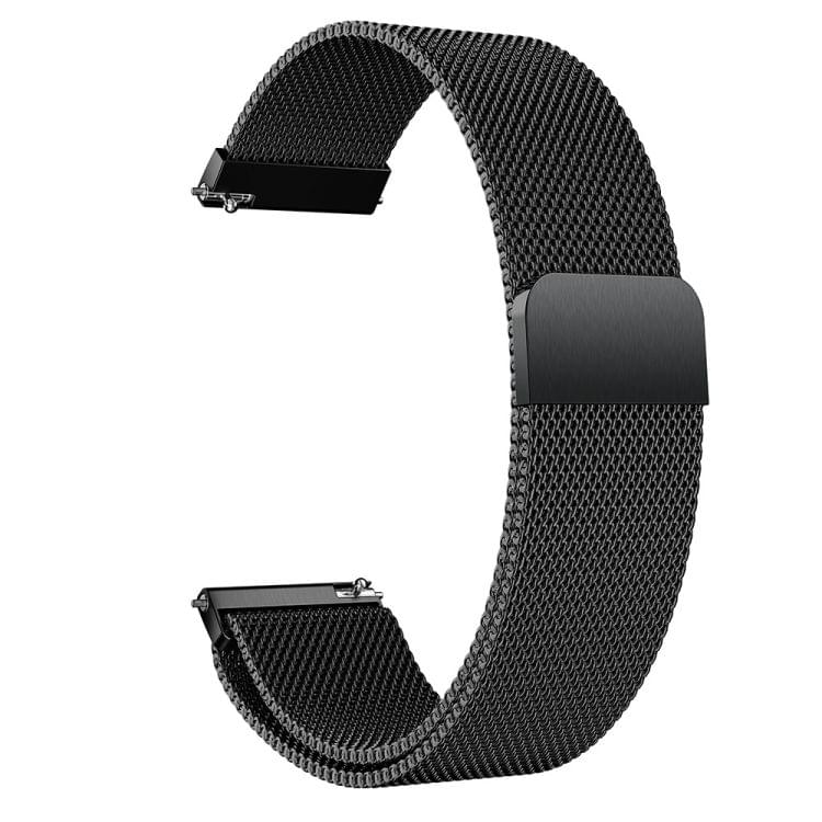 Milanis Magnetic Stainless Steel Mesh Wrist Strap WatchBand for Galaxy Watch Active 20mm (Black)