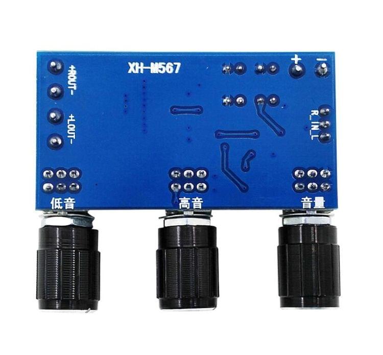 XH-M577 80W + 80W Dual Channel Digital Audio TPA3116D2 Treble Bass Regulating Preset Amplifier Board, DC 12V-24V