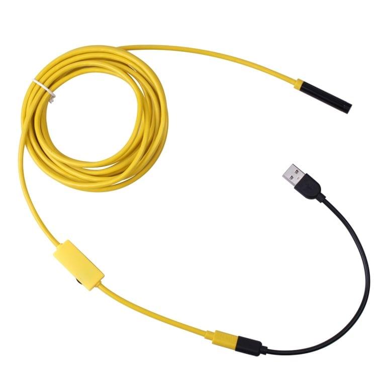 1200P HD Pixels WiFi Endoscope Snake Tube Inspection Camera with 8 LED, Waterproof IP68, Lens Diameter: 8mm, Length: 3.5m, Hard Line(Yellow)