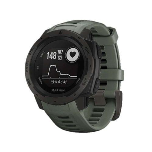 Silicone Replacement Wrist Strap for Garmin Instinct 22mm (Army Green)