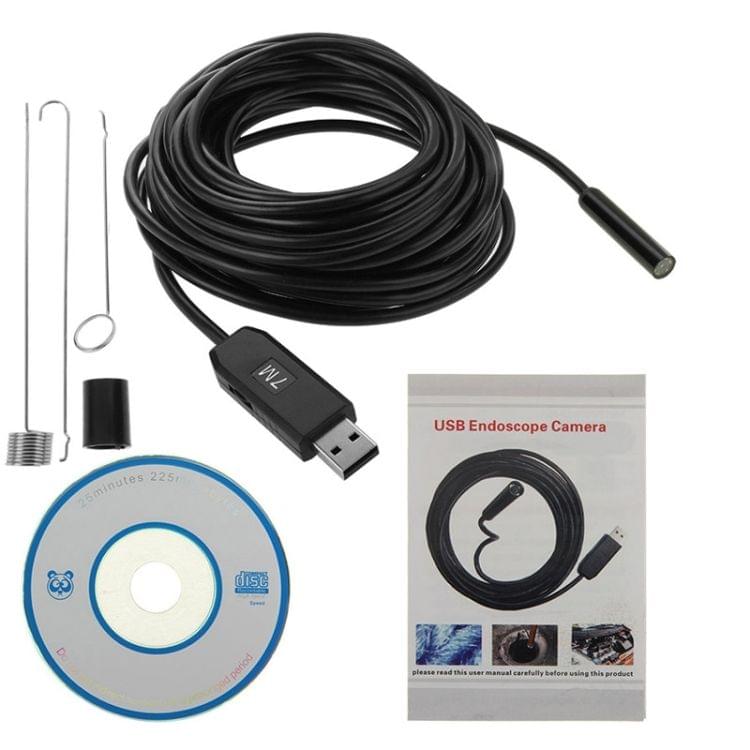 Waterproof USB Endoscope Inspection Camera with 6 LED, Length: 10m, Lens Diameter: 9mm(Black)