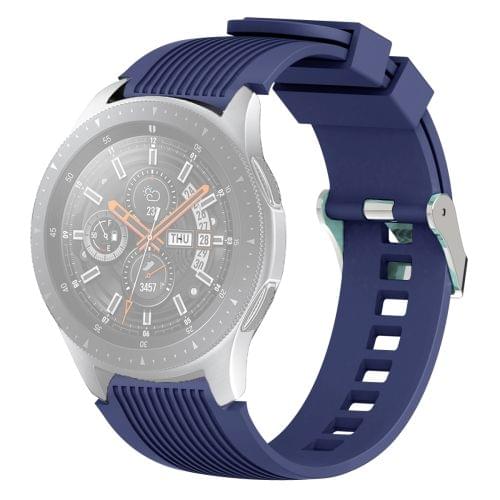 Vertical Grain Wrist Strap Watch Band for Galaxy Watch 46mm(Dark Blue)