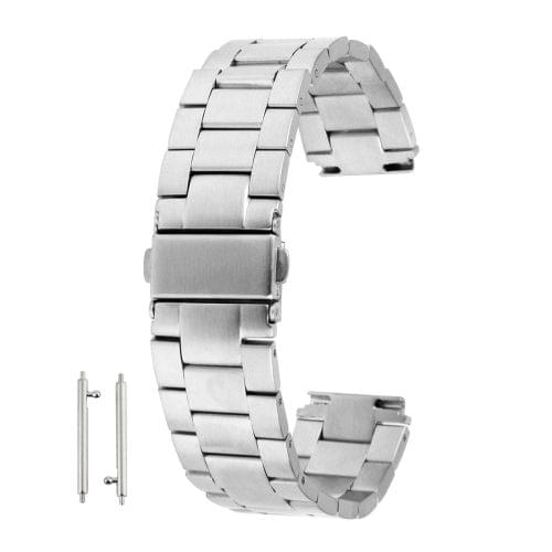 Stainless Bead Hidden Butterfly Buckle Closure Replacement Strap Bracelet Band for Huawei Watch